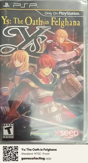 Ys: The Oath in Felghana PlayStation Portable, NTSC box front