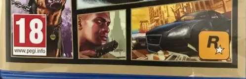 Grand Theft Auto V, the PEGI square on its front