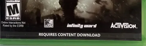 Call of Duty: Modern Warfare Remastered, the ESRB box on its front