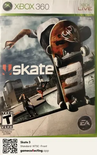 Skate 3 Xbox 360, NTSC box front
