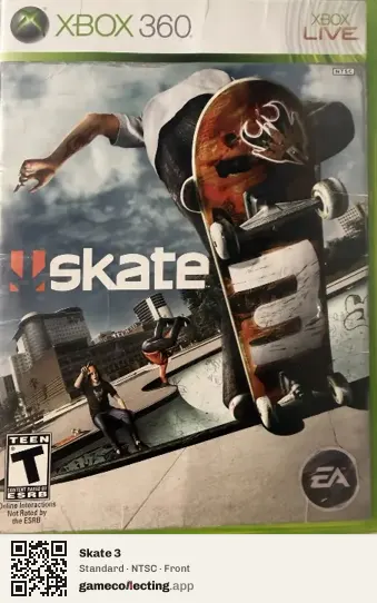 Skate 3 Xbox 360, NTSC box front