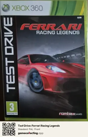 Test Drive: Ferrari Racing Legends Xbox 360, PAL box front