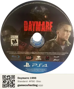 Daymare: 1998 PlayStation 4, NTSC disc