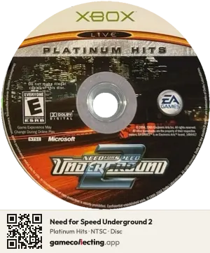 Need for Speed Underground 2 Xbox, NTSC disc