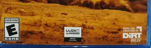 EA Sports WRC, the ESRB box on its front