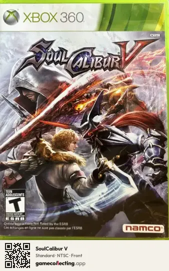 SoulCalibur V Xbox 360, NTSC box front