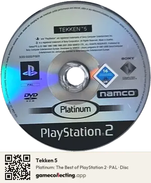 Tekken 5 PlayStation 2, PAL disc