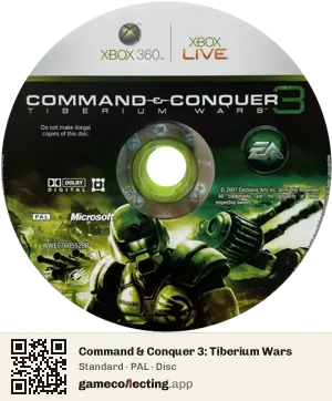 Command & Conquer 3: Tiberium Wars Xbox 360, PAL disc