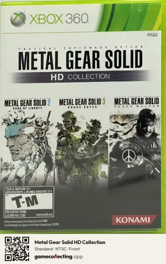 Metal Gear Solid HD Collection Xbox 360, NTSC box front