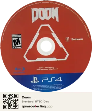 Doom PlayStation 4, NTSC disc