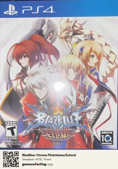BlazBlue: Chrono Phantasma Extend PlayStation 4, NTSC box front