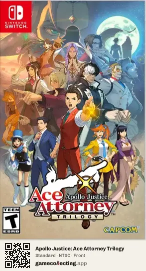 Apollo Justice: Ace Attorney Trilogy Nintendo Switch, NTSC box front
