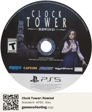 Clock Tower: Rewind PlayStation 5, NTSC disc