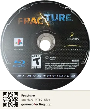 Fracture PlayStation 3, NTSC disc