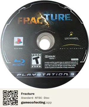 Fracture PlayStation 3, NTSC disc
