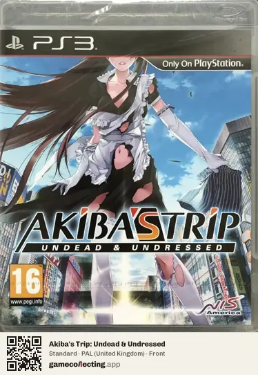 Akiba's Trip: Undead & Undressed PlayStation 3, United Kingdom box front