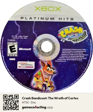 Crash Bandicoot: The Wrath of Cortex Xbox, NTSC disc