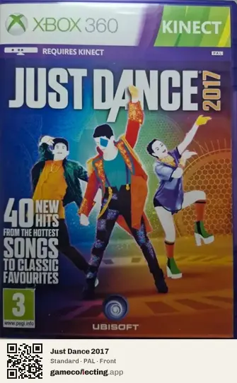 Just Dance 2017 Xbox 360, PAL box front