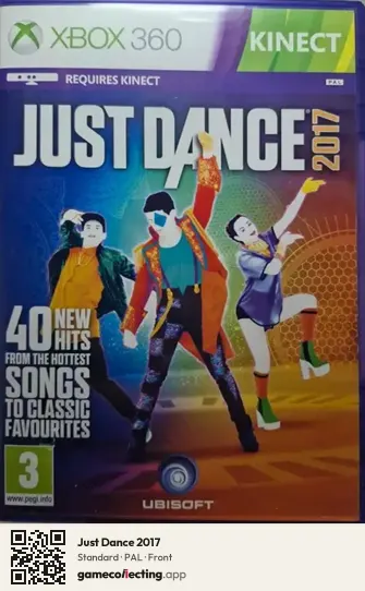 Just Dance 2017 Xbox 360, PAL box front