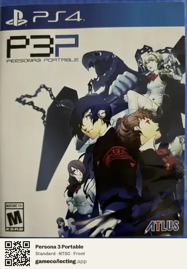 Persona 3 Portable PlayStation 4, NTSC box front