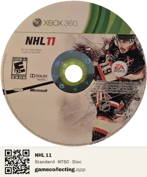 NHL 11 Xbox 360, NTSC disc