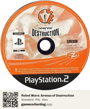 Robot Wars: Arenas of Destruction PlayStation 2, PAL disc