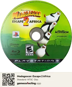 Madagascar: Escape 2 Africa PlayStation 3, NTSC disc