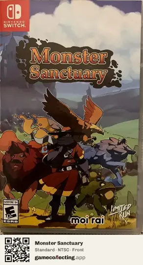 Monster Sanctuary Nintendo Switch, NTSC box front