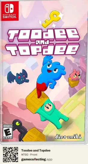 Toodee and Topdee Nintendo Switch, NTSC box front