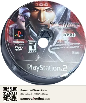 Samurai Warriors PlayStation 2, NTSC disc