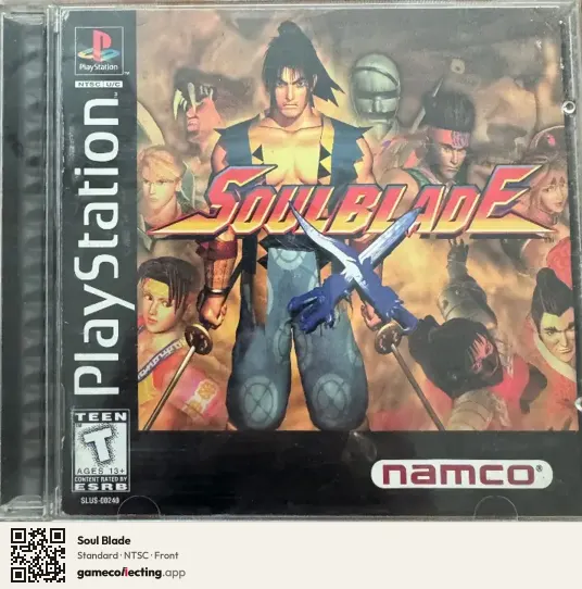 Soul Blade PlayStation, NTSC box front