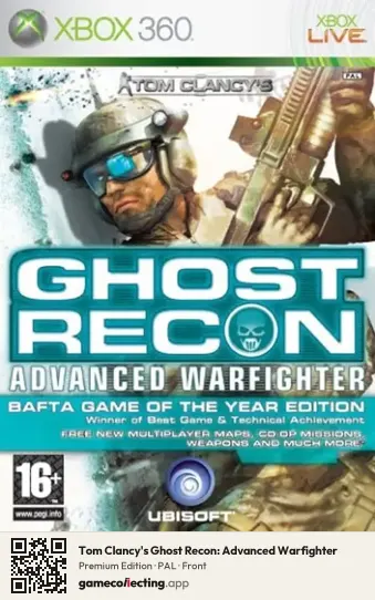 Tom Clancy's Ghost Recon: Advanced Warfighter Xbox 360, PAL box front