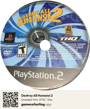 Destroy All Humans! 2 PlayStation 2, NTSC disc