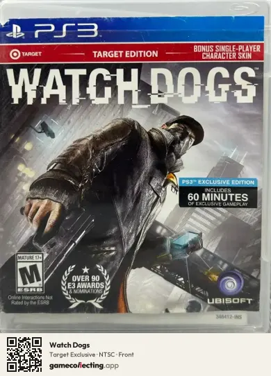 Watch Dogs PlayStation 3, NTSC box front