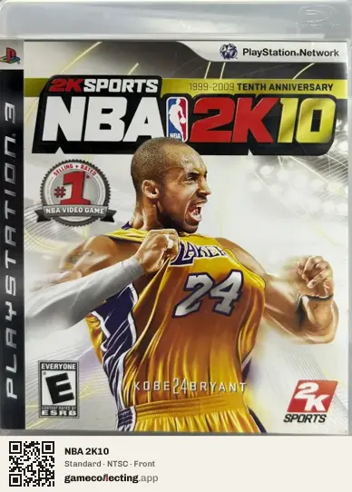 NBA 2K10 PlayStation 3, NTSC box front