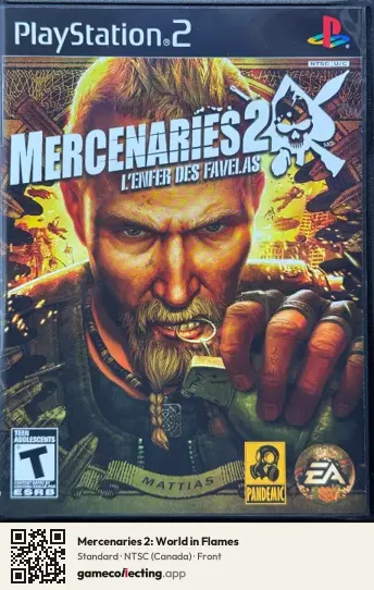 Mercenaries 2: World in Flames PlayStation 2, Canada box front