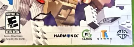 LEGO Rock Band, the ESRB box on its front