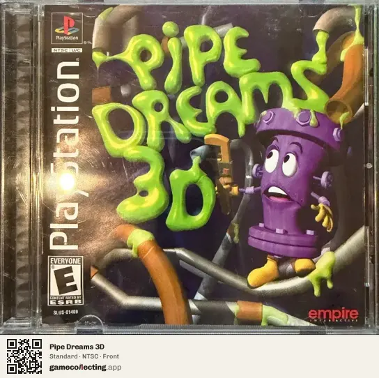 Pipe Dreams 3D PlayStation, NTSC box front