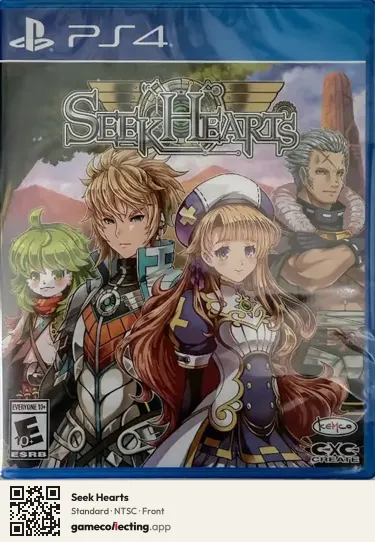 Seek Hearts PlayStation 4, NTSC box front
