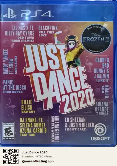 Just Dance 2020 PlayStation 4, NTSC box front