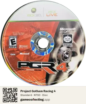 Project Gotham Racing 4 Xbox 360, NTSC disc
