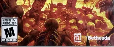 Doom, the ESRB box on its front