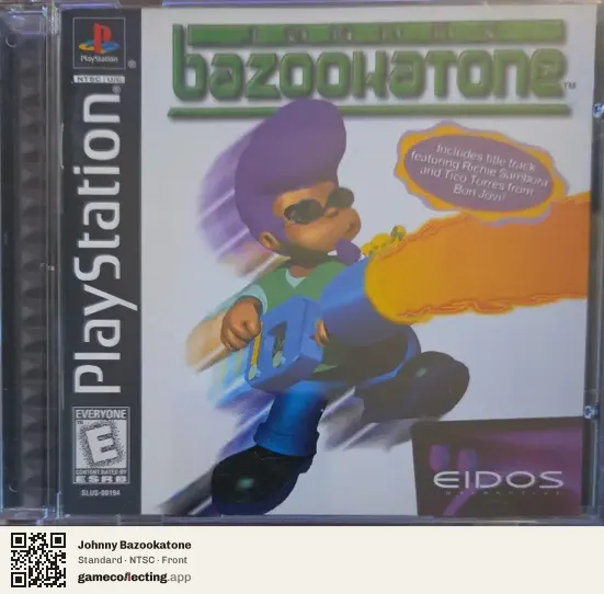 Johnny Bazookatone PlayStation, NTSC box front
