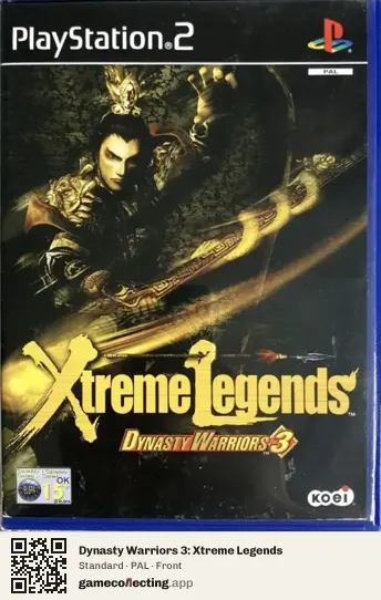 Dynasty Warriors 3: Xtreme Legends PlayStation 2, PAL box front