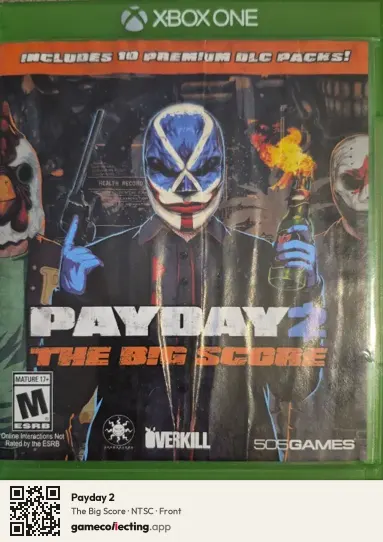 Payday 2 Xbox One, NTSC box front
