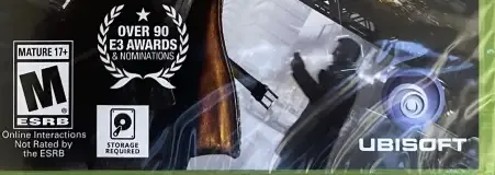 Watch Dogs, the ESRB box on its front