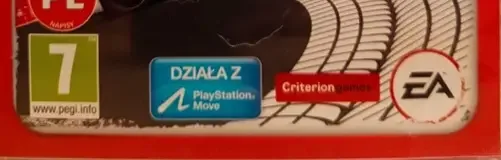 Need for Speed: Most Wanted: A Criterion Game, the PEGI square on its front