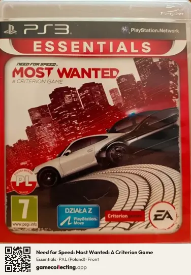 Need for Speed: Most Wanted: A Criterion Game PlayStation 3, Poland box front