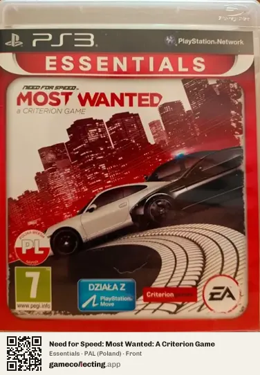 Need for Speed: Most Wanted: A Criterion Game PlayStation 3, Poland box front