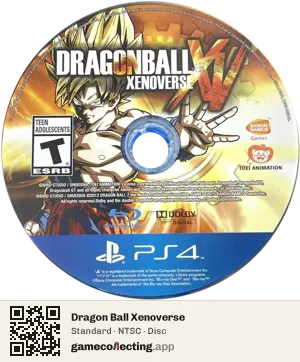 Dragon Ball Xenoverse PlayStation 4, NTSC disc